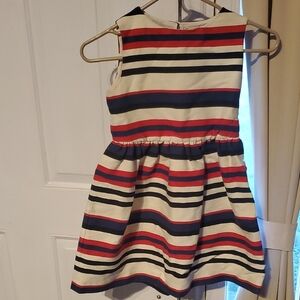 Crewcuts Striped Dress - Red, Blue, White